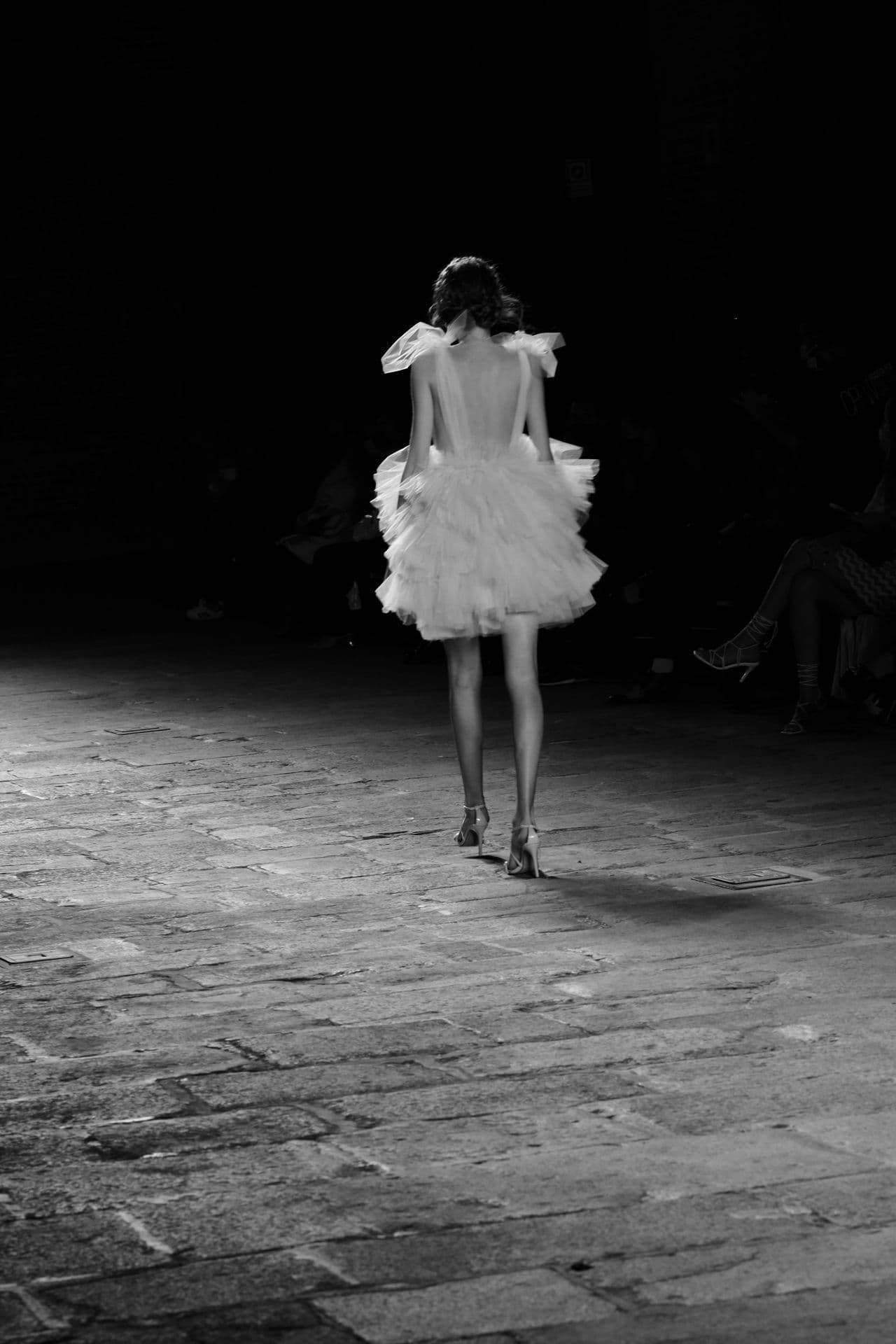 Runway silhouette in tulle