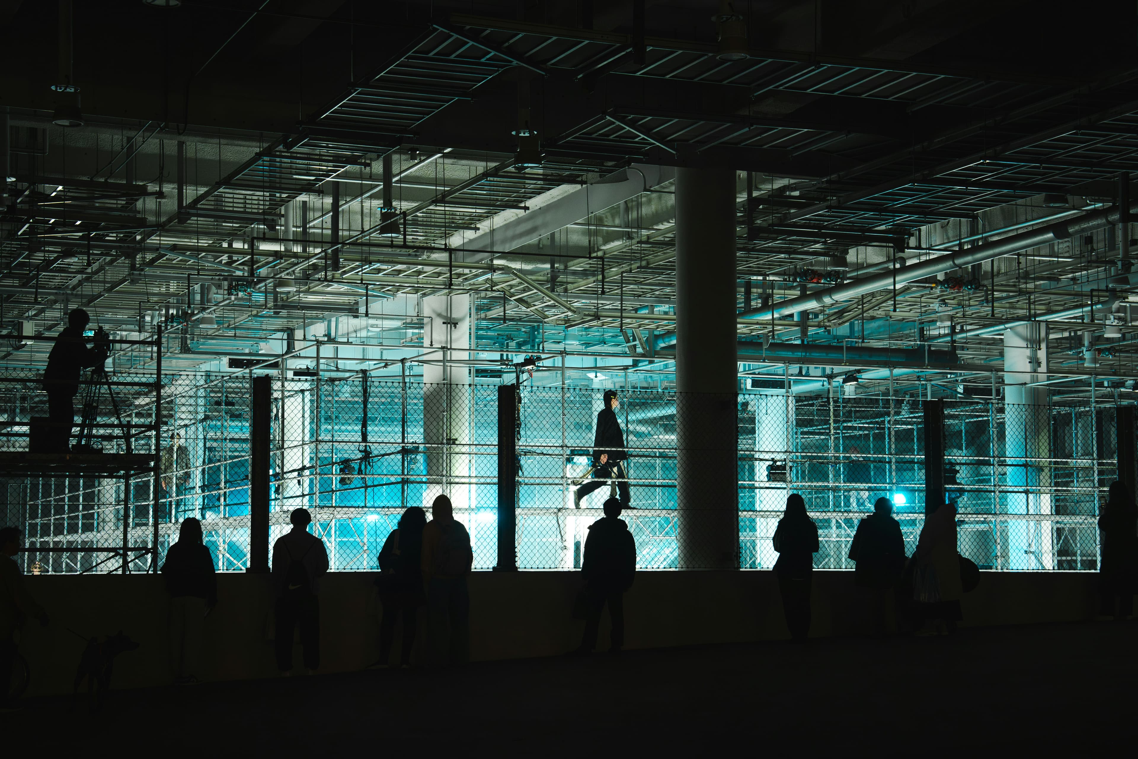 Industrial fashion show space